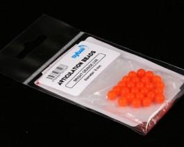 Articulation Beads, 6 mm, Bright Orange UVR